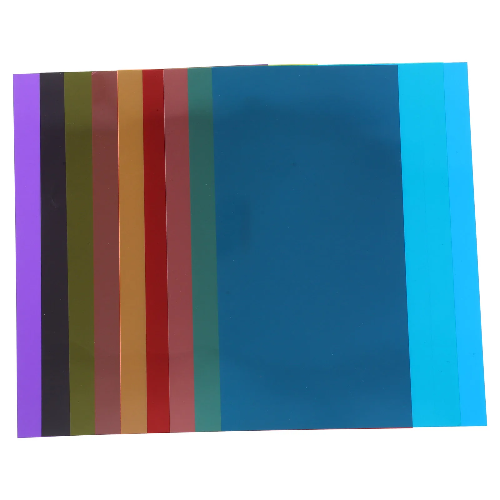 

9Pcs Color PVC Lighting Filter Sheets Multifunctional Light Absorption Film for Photography Studio LED Flash Effects