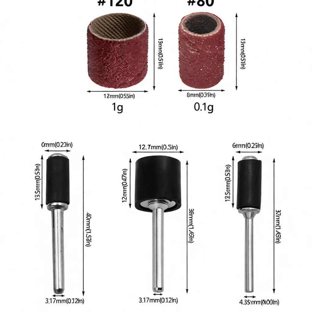 Sanding Drum Rubber Mandrel Adapter For Precise Metal Grinding Wood Polishing Electric Drill Tool Attachment