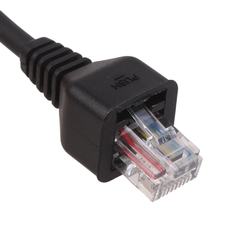 Intercom WalkieTalkie RJ45 Cable for Yaesu FT450 FT817 FT857 Two Way Radios Mic Dropship