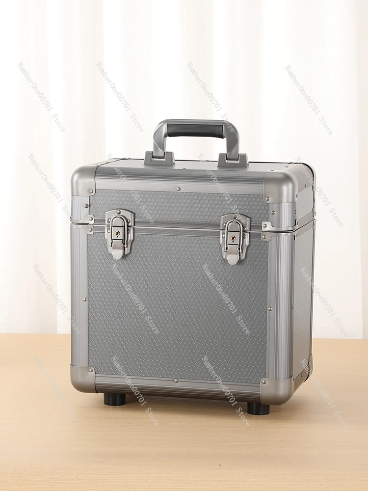 Box Storage Box Aluminum Alloy High-Grade Wine Crate Wooden Case Suitcase Wine Packing Box 6 PCs