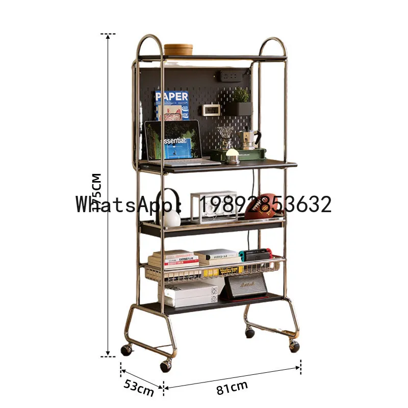 

P4-1 medieval style stepped multi-layer storage trolley study creative storage display stand