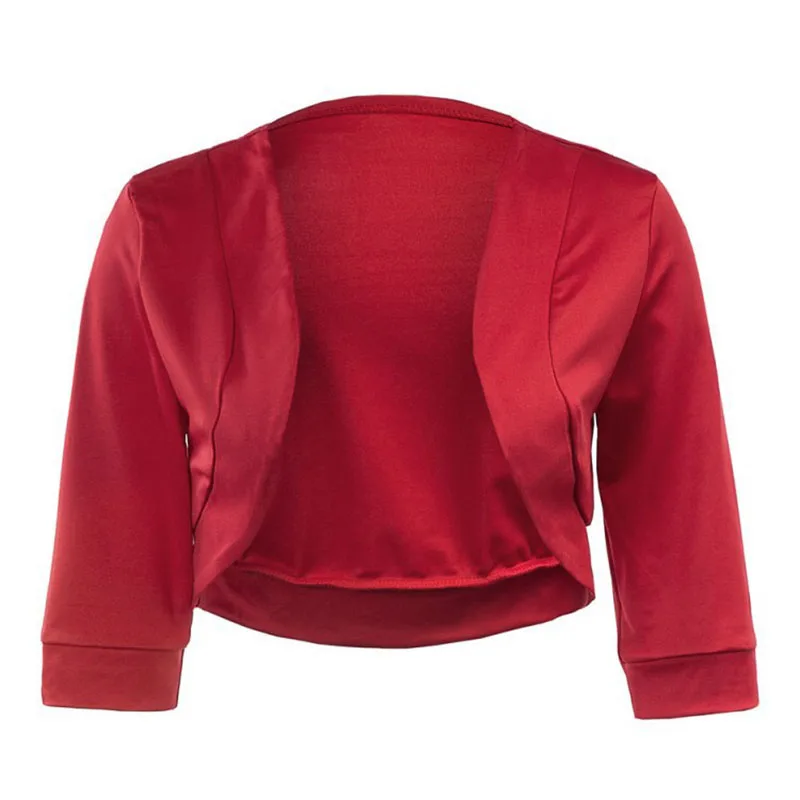 Nové dámské topy s krátkým rukávem na jaro/léto, malé šály, vícebarevné kabáty, lehké bundy s polovičním rukávem - náhled 3