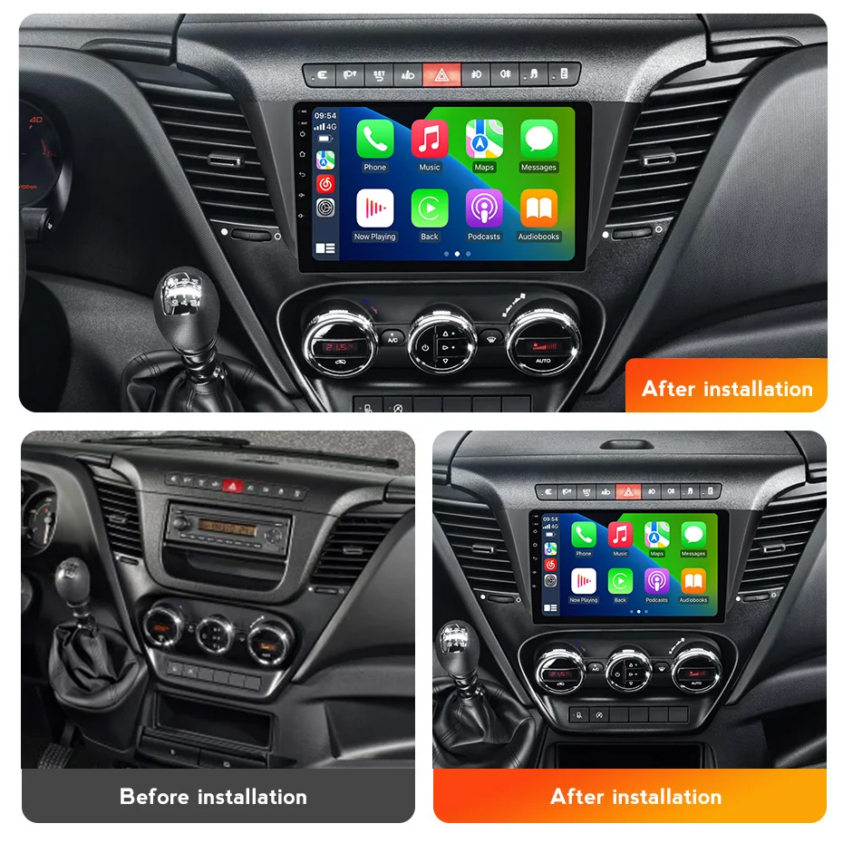Navifly 9 Inch Car Radio For Iveco Daily 2013-2021 BT GPS Navigation Wireless Carplay Android Auto FM IPS Car Multimedia Player