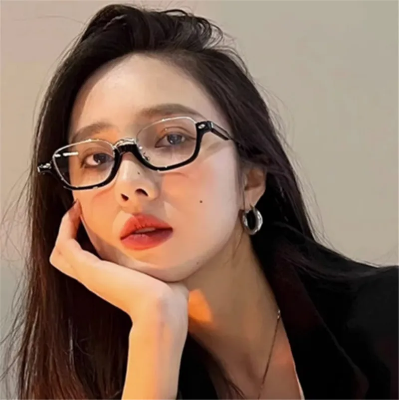 

Японская модная оправа для очков из сплава с защитой от синего света, женские простые очки без макияжа, мужские очки, милые декоративные компьютерные очки