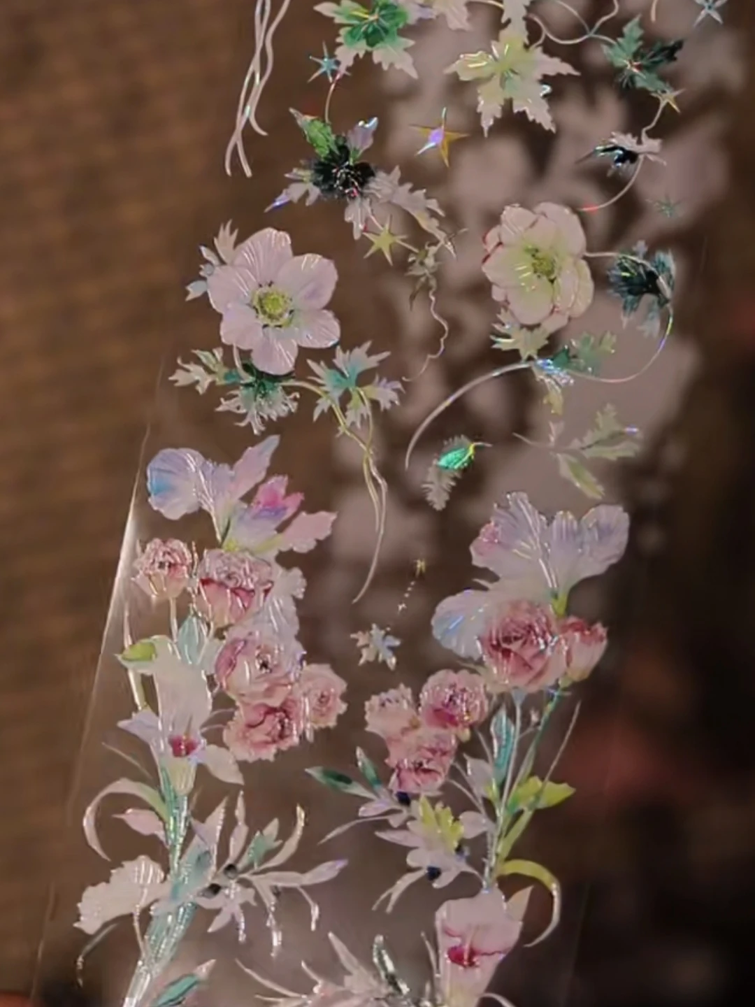 

Перо Кипарис Раковина Светлый Блестящий Цветочный Washi Pet Tape Ba Ji Gu Красота Розовый Цветочный Фон