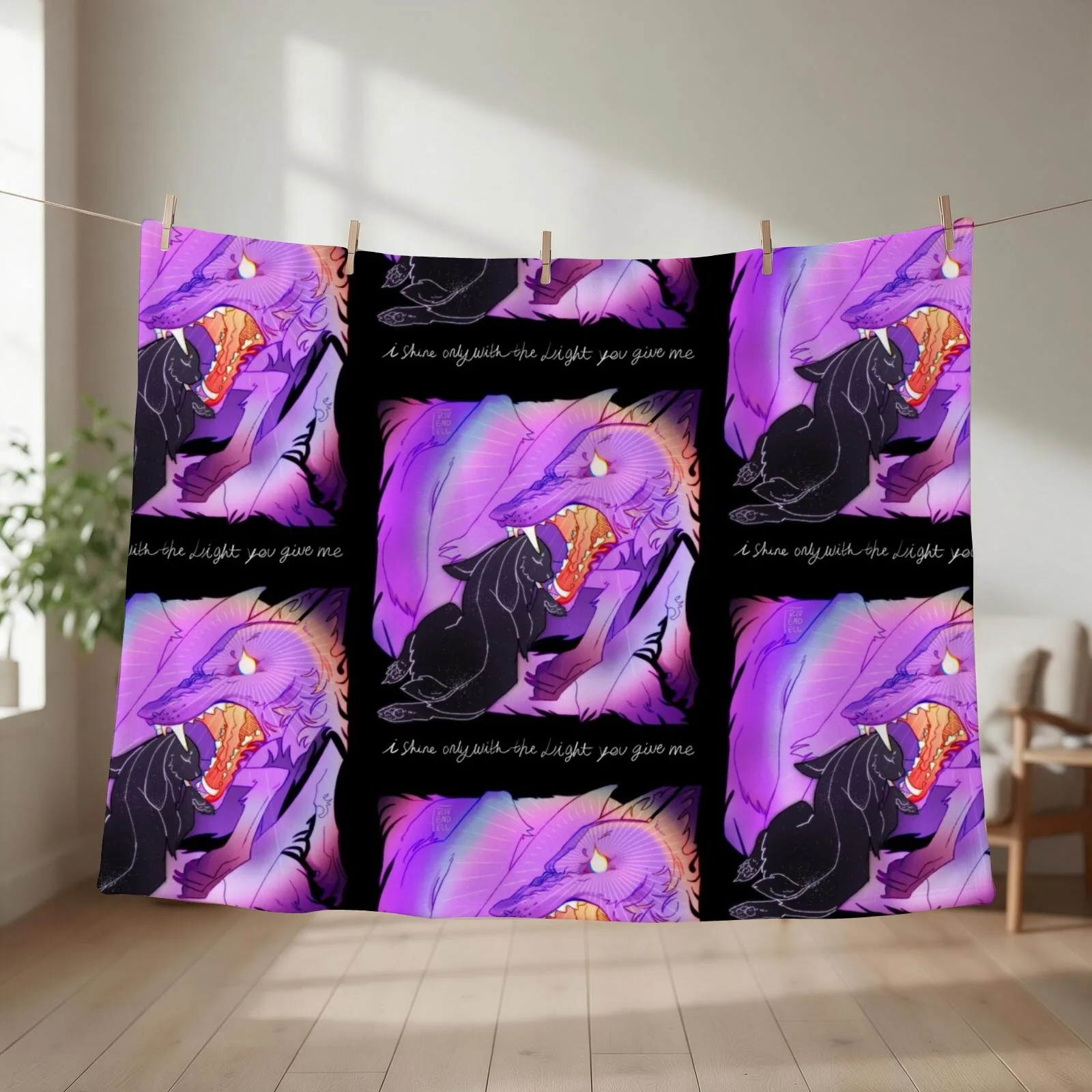 CRANE WIVES - The Moon Will Sing Throw Blanket couch cozy soft plush fuzzy picnic outdoor blanket