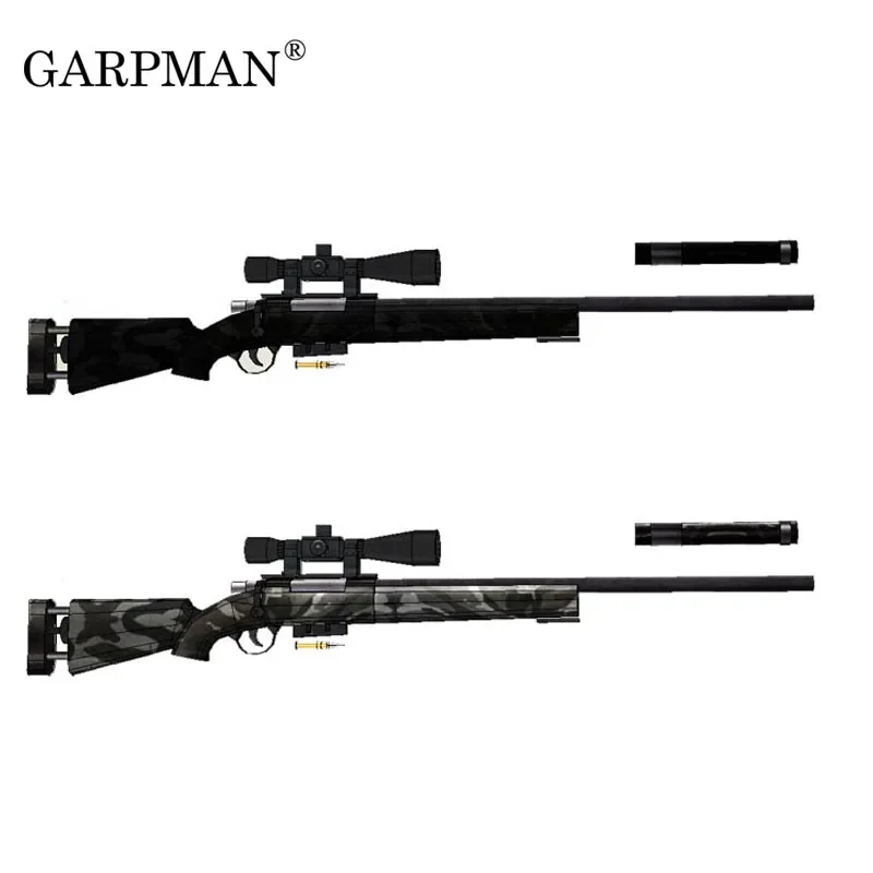 120cm M24 Sniper Rifle 1:1 3D Paper Model Weapon DIY Papercraft Toy For Cosplay Ornament