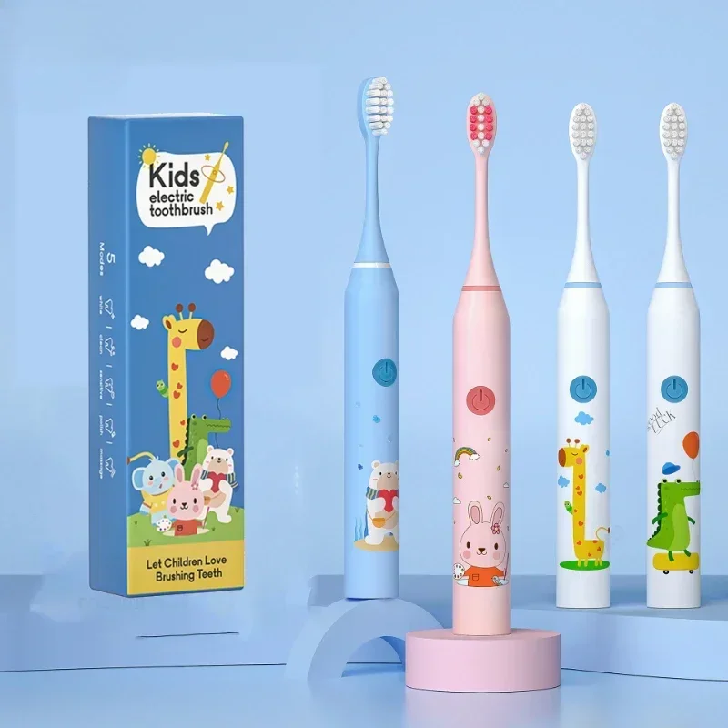 

New Child Sonic Electric Toothbrush Electric Usb Cartoon Toothbrush for Kids Replace Toothbrush