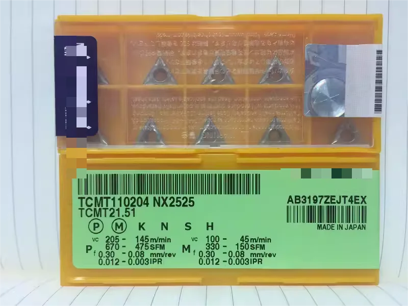 

10 PCS TCMT110204 NX2525 carbide inserts for lathe TCMT110208 NX2525