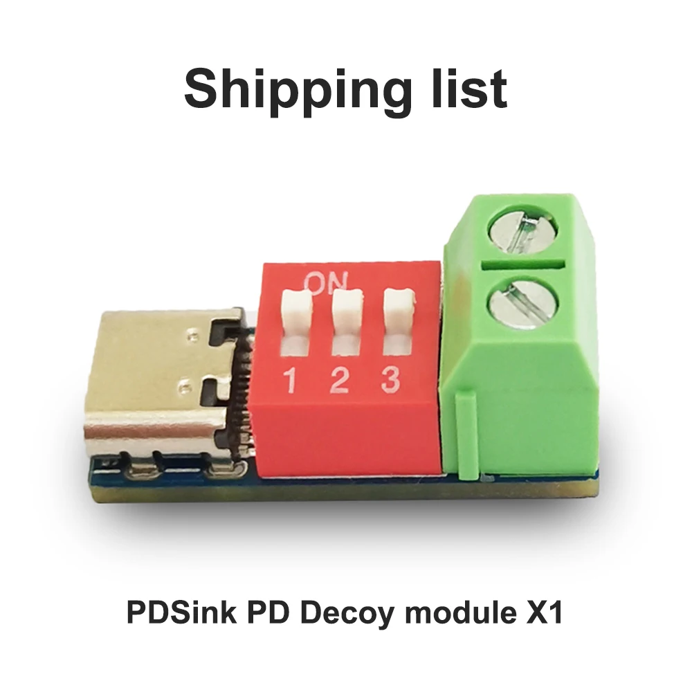 1Pcs USB-C PD 트리거 보드 모듈 PD/QC 디코이 보드 고속 충전 USB Type-c to12V 고속 충전기 전력 공급 부스트 모듈