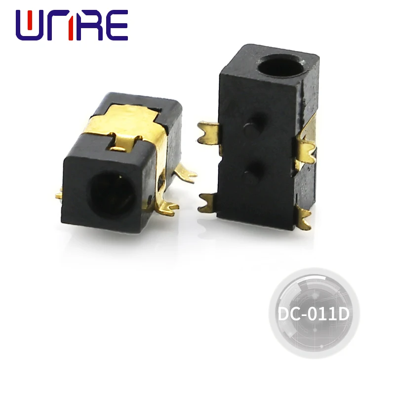 DC-011D DC Power Socket Interface Black Equipment Charging Port Gold-plated Female High Temperature Resistance Connector Adapter