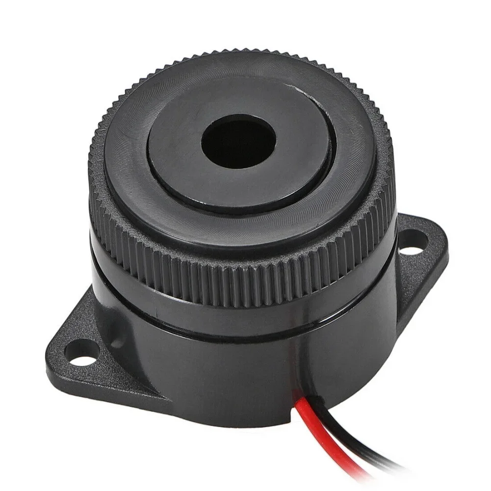 

Loud Alarm Sounder, Active Electronic Buzzer for DC 12V Power, 34mm Mounting Hole Spacing, Easy Connection, ABS Material