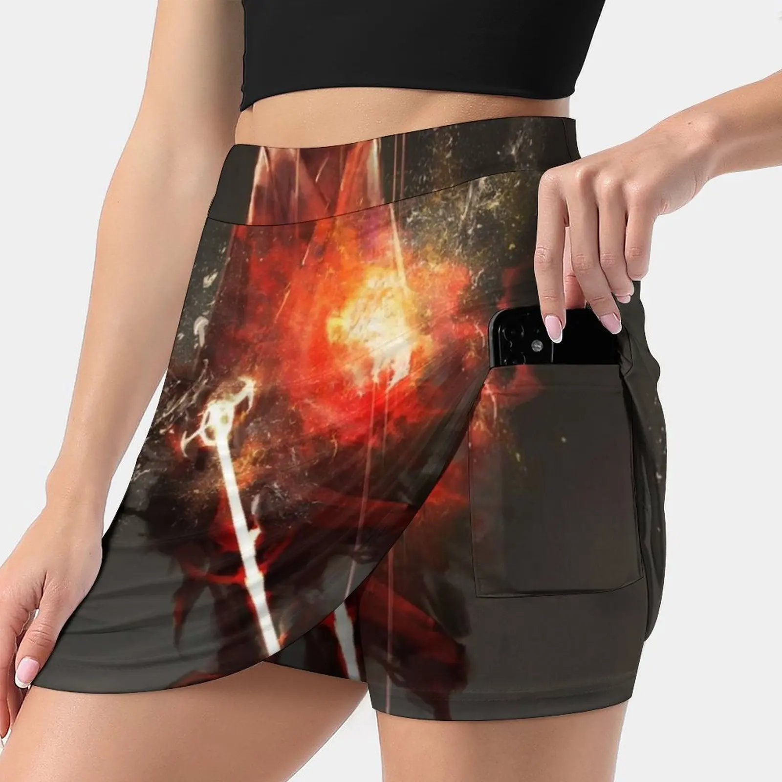 Acolyte Of Embers Women's skirt Mini Skirts A Line Skirt With Hide Pocket Acolyte Cleric Fantasy Rpg Jrpg Character Design