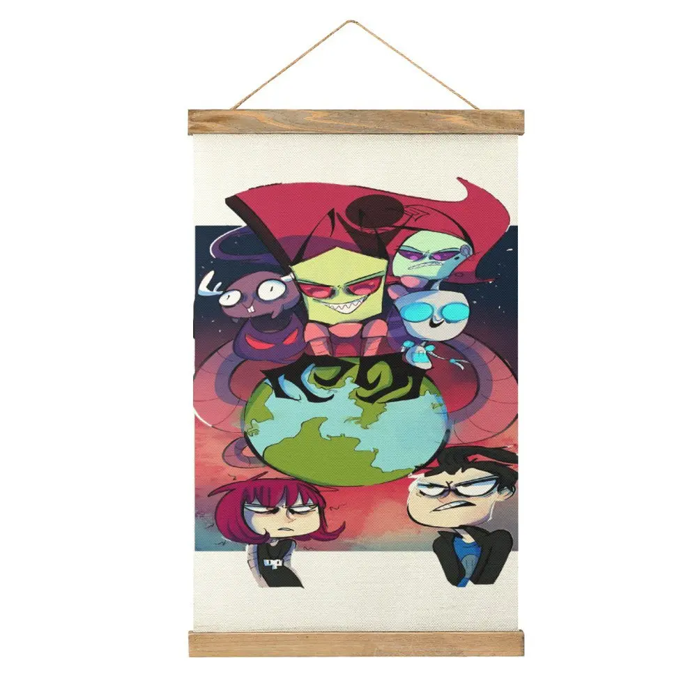 Canvas Hanging Picture Invader Zim Classic For Sale Funny Joke Mural Bedroom Wall Decoration  Style Hang Pictures