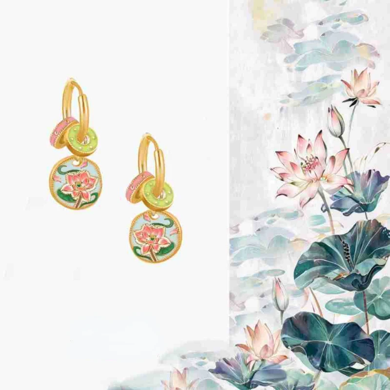 Fashion Jewelry Vintage Temperament Flower Earrings For Women Female Gifts Delicate Design Ear Accessories 2024 Trend New