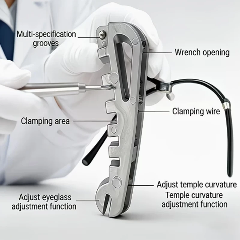 Multifunctional Glasses Adjust Wrench Portable Eyewear Frame Temple Repair Tool - view 5