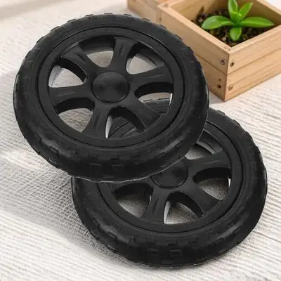 2Pcs Shopping Cart Wheels Plastic Replacement for Supermarket Grocery Trolley Laundry Rolling Cart Wheels Wear Resistant Smooth