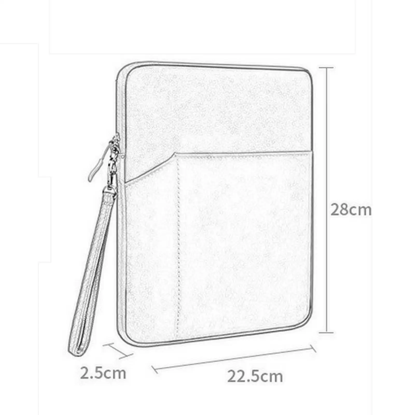 Touch Screen Tablet Bag Sleeve Case Removable Smoothly Zipper Portable Design Sturdy Soft Plush Interior Protective Bag for Home