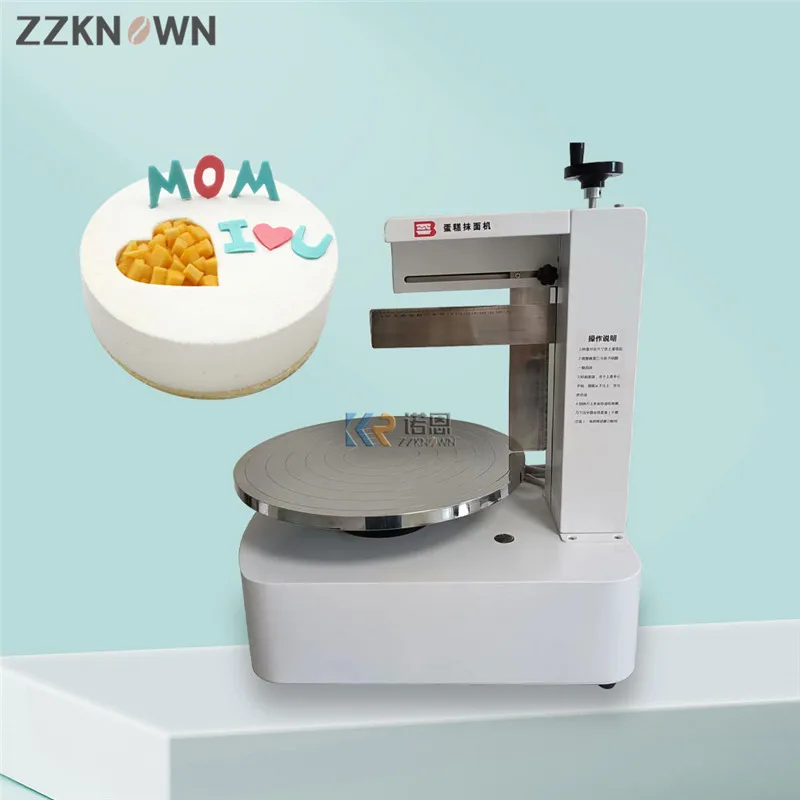 Automatic  Round Birthday Cake Icing Coating Decorating Machine 4-12Inch Size Cake Decorating Icing Frosting Machine For Sale