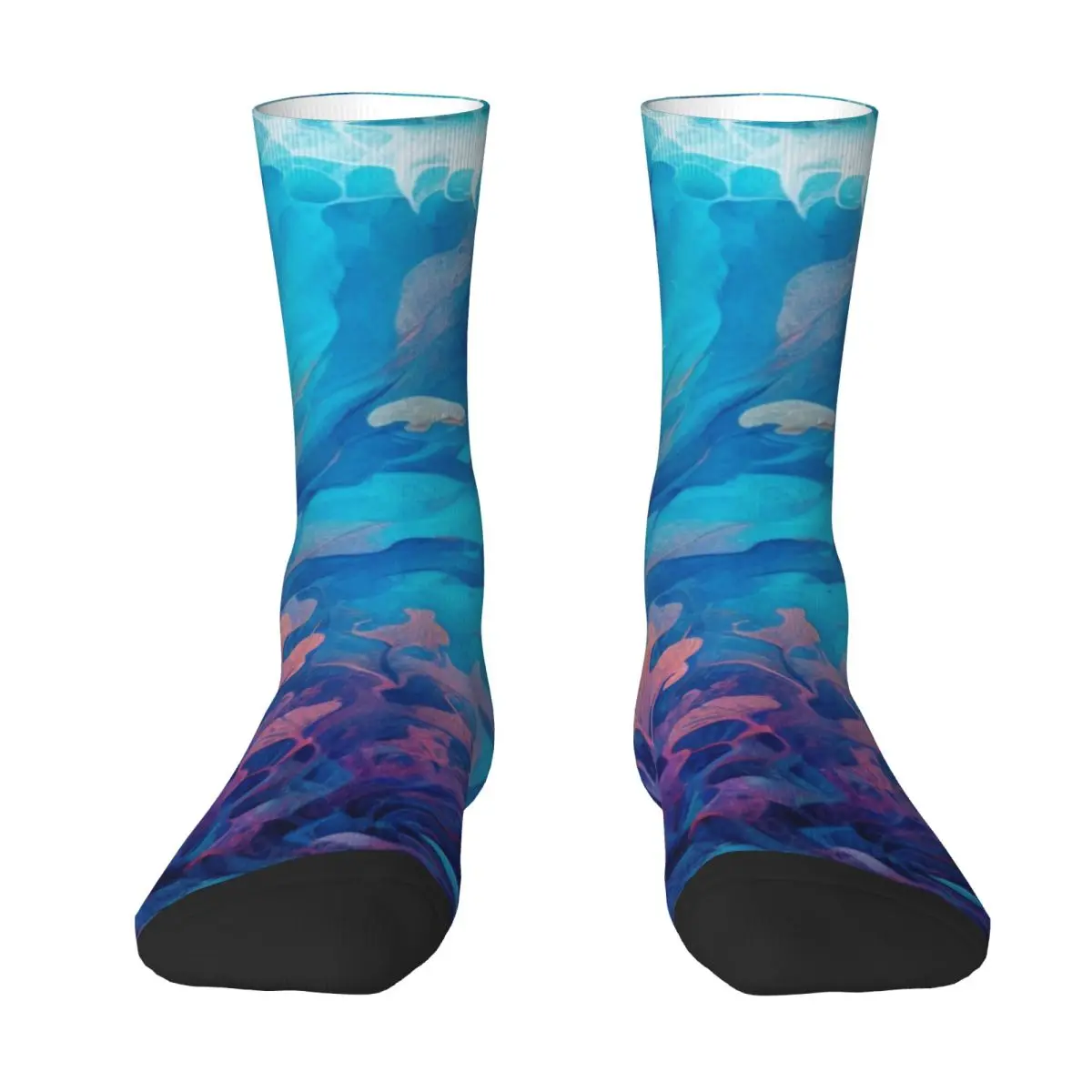 Tropical Marine Socks Fish Seafood Leisure Stockings Winter Non Slip Women Men Socks Quality Pattern Running Sports Socks
