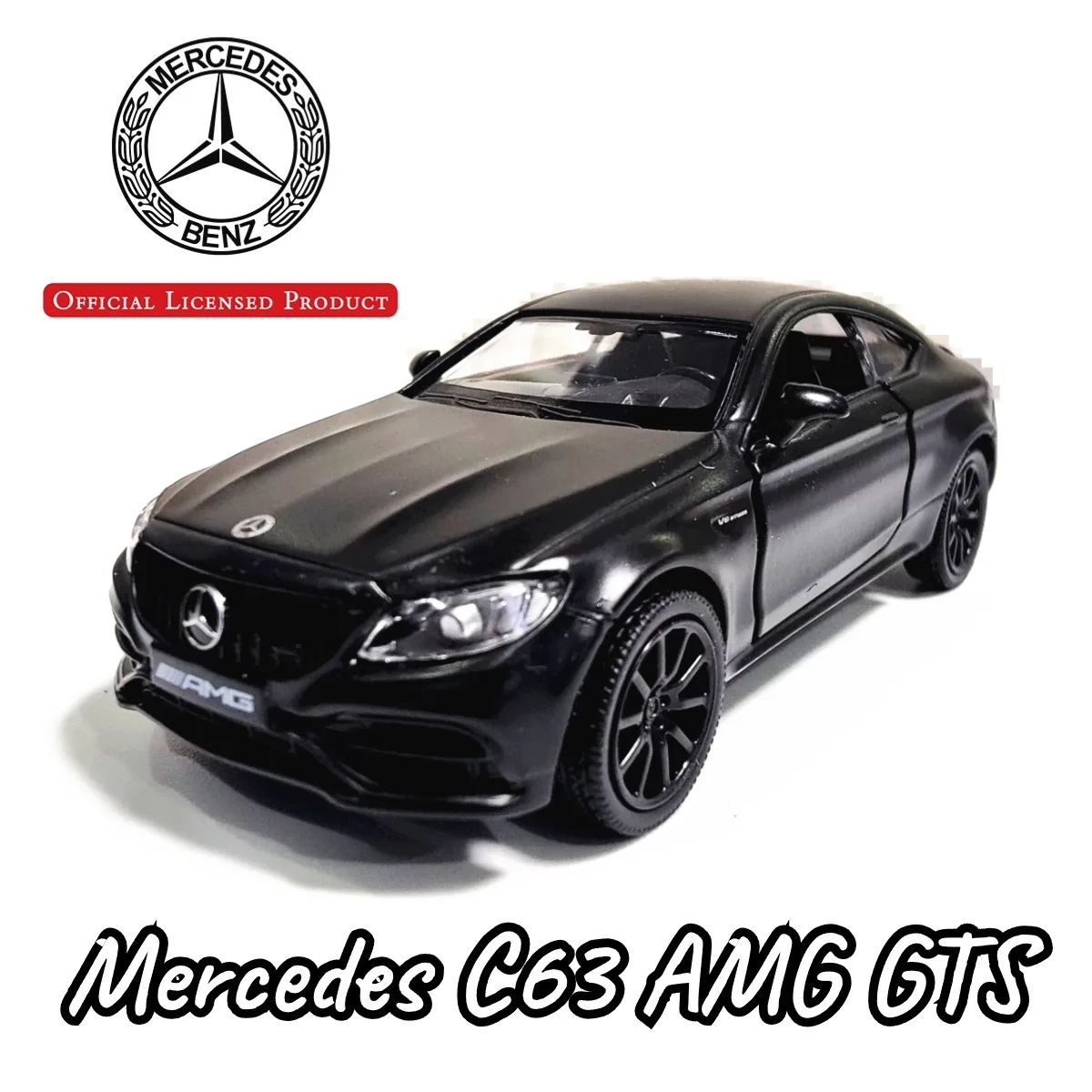 

1/36 Scale Mercedes C63 AMG GTS Car Model Replica Diecast Collection Vehicle Interior Decor Ornament Xmas Gift Kid Boy Toy