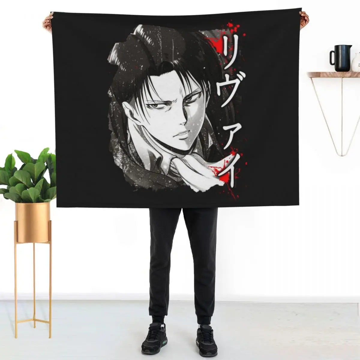 Captain Levi Essential Throw Blanket couch cozy soft plush fuzzy picnic outdoor blanket