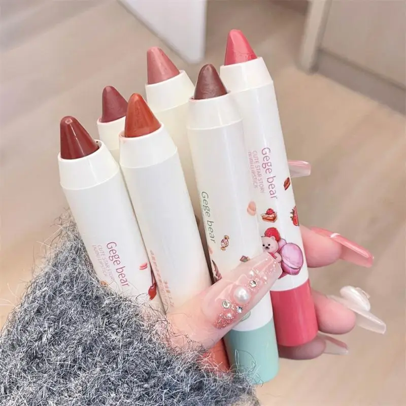 1~4PCS Red Lip Tint Soft Mist Lip Glaze Lips Makeup Lip Liner Pencil Moisturizing 6 Color Lipstick Pen Cosmetics Lipgloss