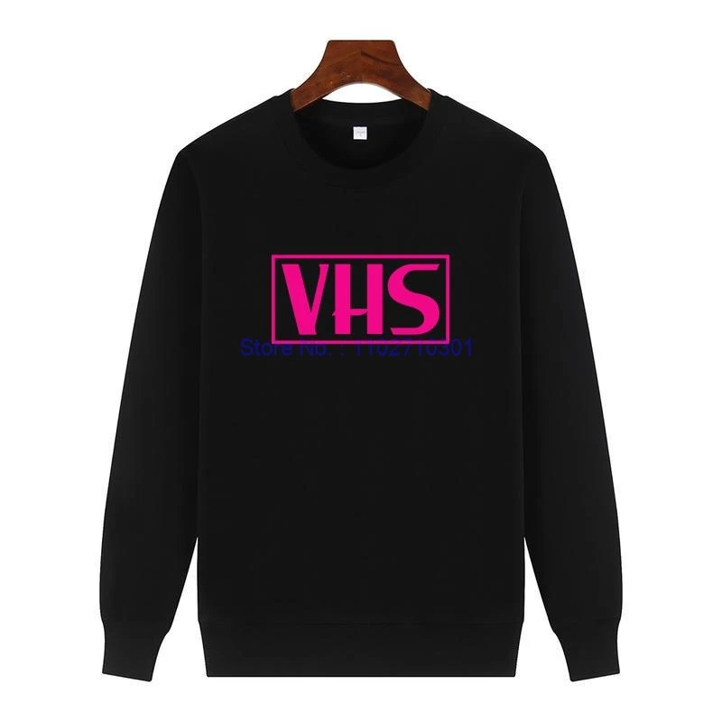 

VHS модные толстовки с рисунком Bloody Horror Big Box коллекционный флисовый свитер с круглым вырезом толстовка мужская спортивная одежда