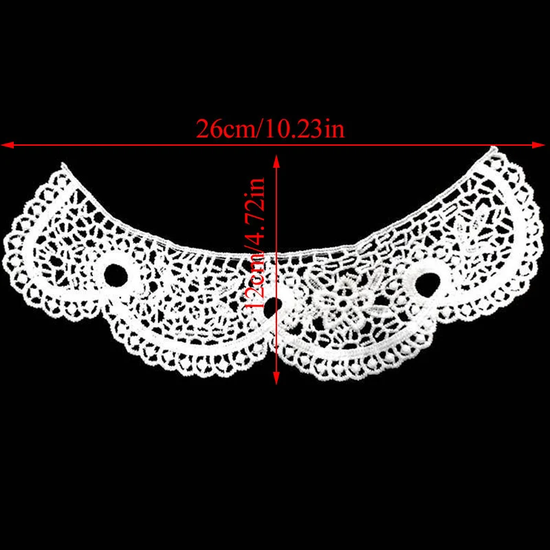 DIY Floral Lace Collar Detachable Collars Fabric Trim Embroidery Neckline Applique Sewing Craft Patch Scrapbooking Cloth Patches