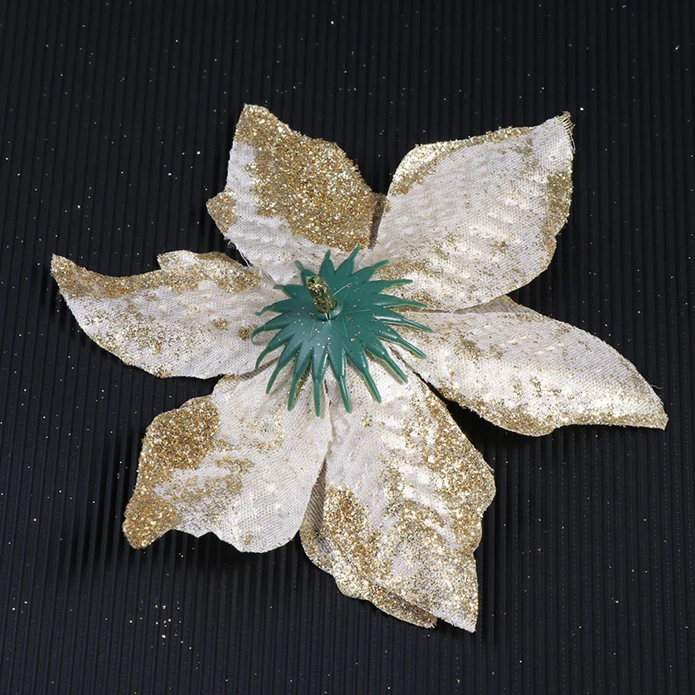 

15 Pcs Christmas Flower Decoration Birthday Party Xmas Layout Gadgets Easy to Decorate Vivid Plastic for