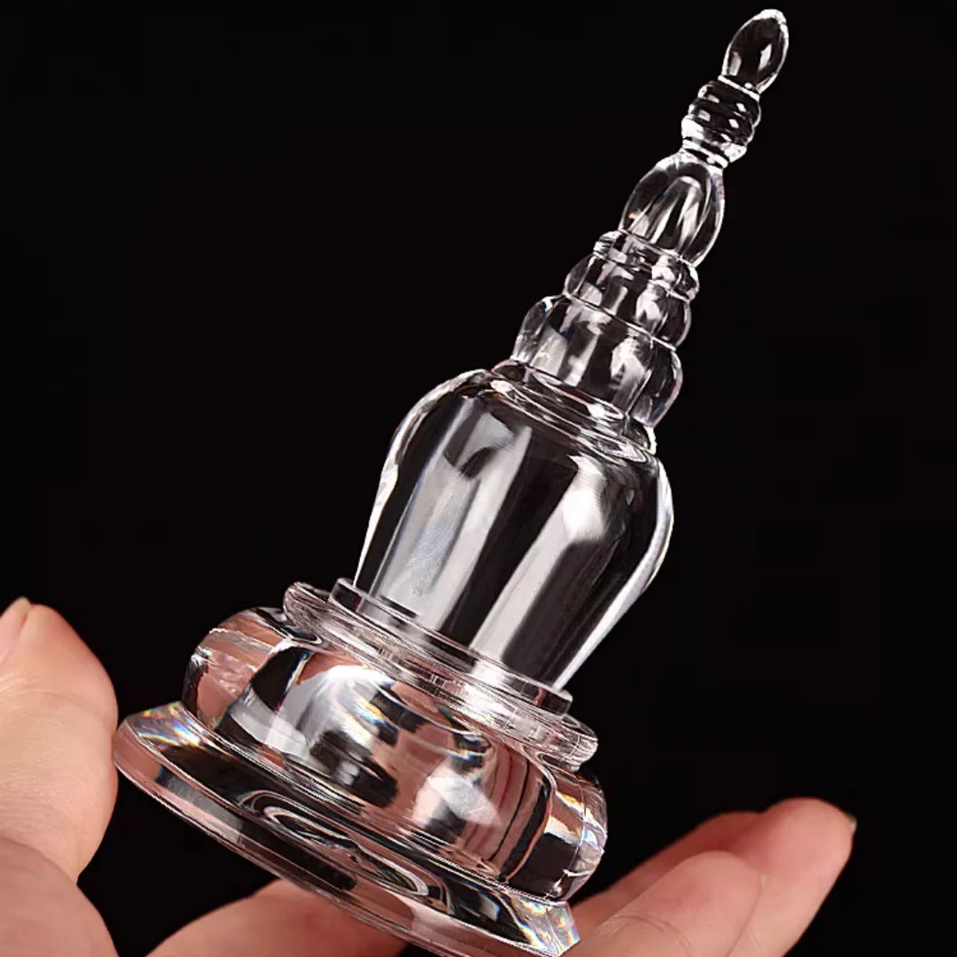 Acrylic Crystal Stupa Pagoda Ornaments Bodhi Tower Dedicated Home Decorative Accessories