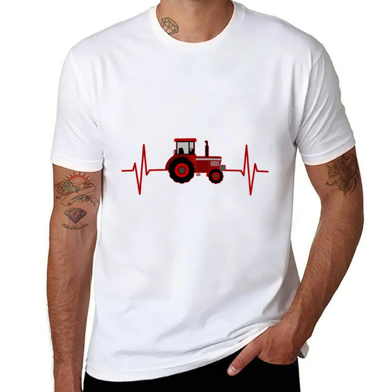 

Tractor Heart Beat EKG ECG LOVE Tractors T-Shirt funny t shirts man mens graphic t shirts T-Shirt