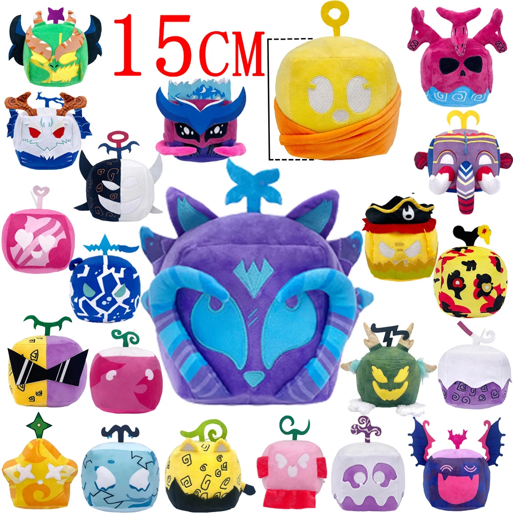 Blox Fruits colección de peluche 15cm muñeca Quake Soul Spirit Magma Mammoth Kitssune goma amor fruta juego figura suave relleno regalo