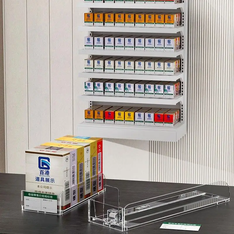 Automatic Self-Pushing Goods Organizer Multi Compartment Propelled Storage System Supermarket Retail Merchandise Display Shelf