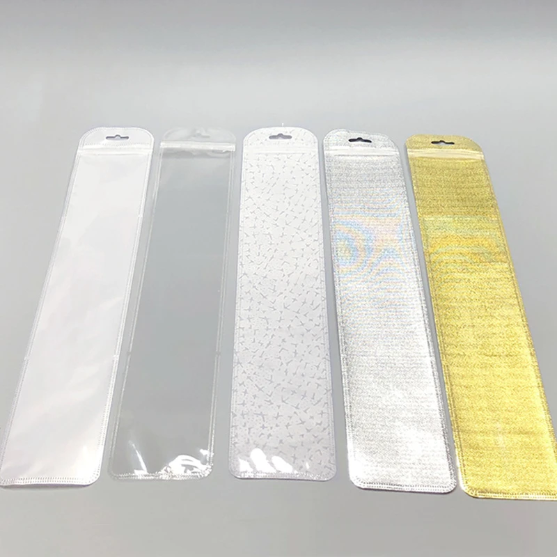 7*34cm Frosted Long Sealed Bags For Jewelry Pen Necklace Zip lock Gift Packaging Plastic Clear Packages Resealable Pouch 120pcs