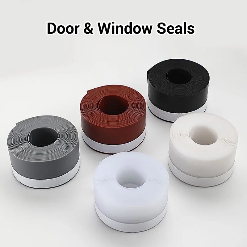 Self-Adhesive Sealing Strips, Dust-Proof and Wind-Proof Strips, Silicone Soundproof Self-Adhesive Door Stop Sealing Tape