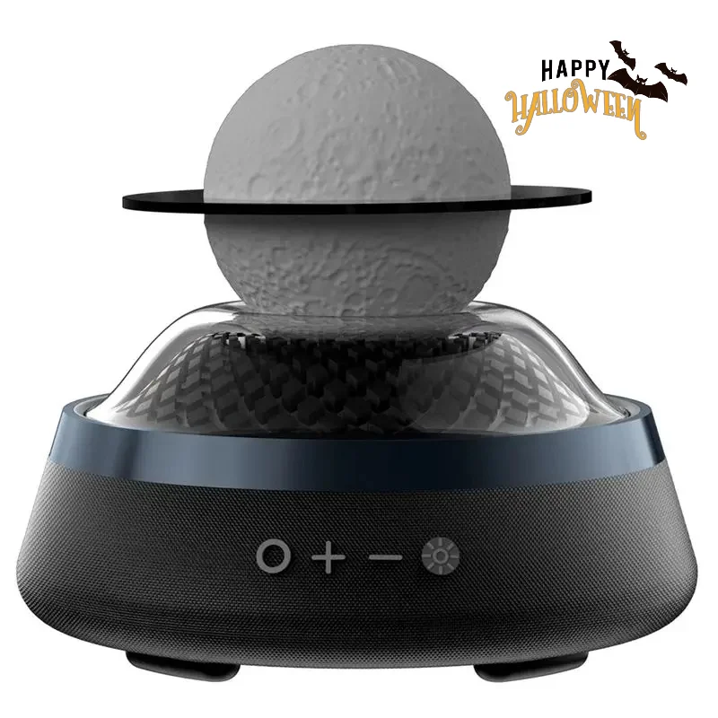 Smart aromatherapy bluetooth audio private model moon star ring atmosphere lights stereo three-in-one car home audio gift