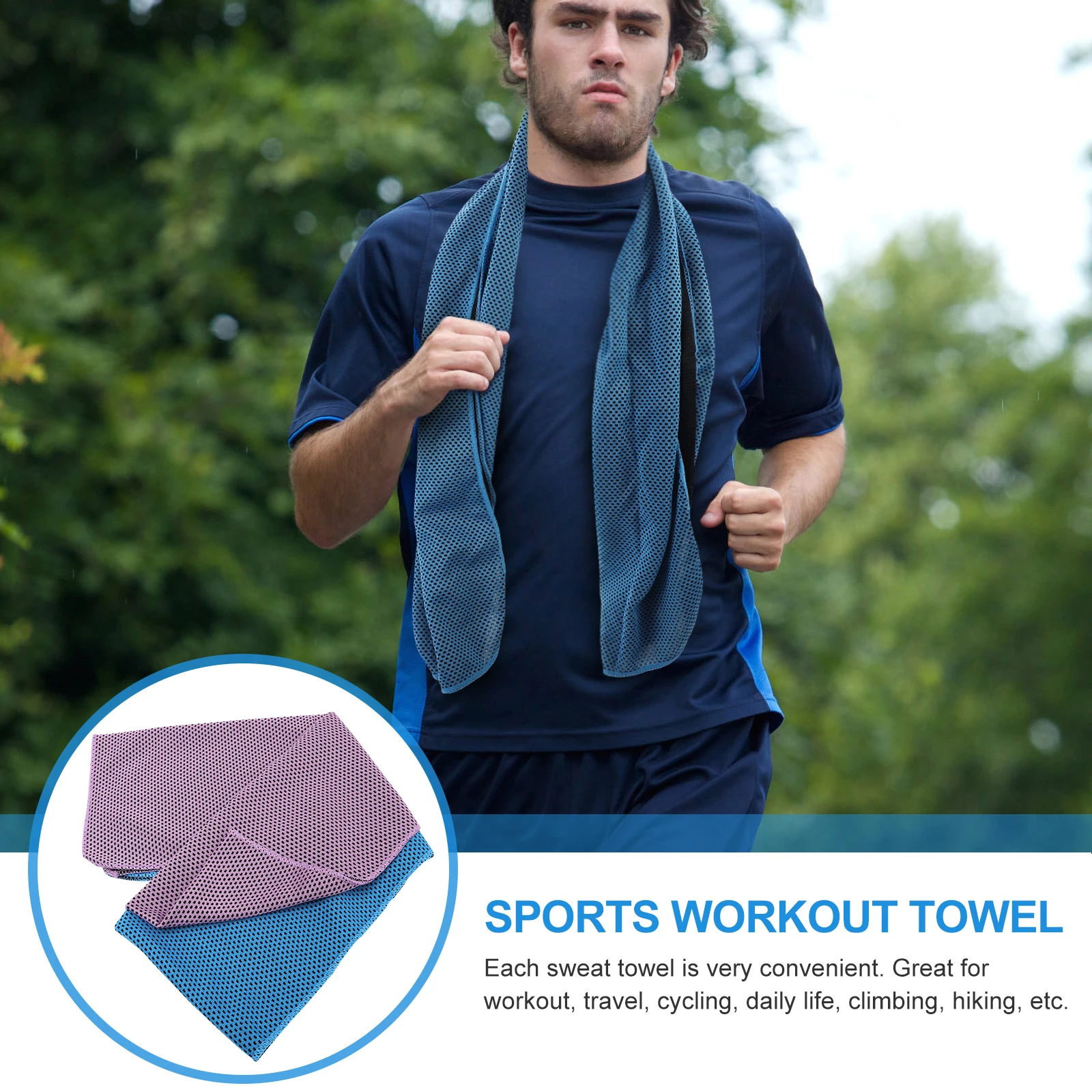 

2pcs Dog Cooling Summer Breathable Scarf For Hot Weather Pet Ice Wrap Fast Dry Towel Cooling Scarf For Dogs Cats Quick-Dry