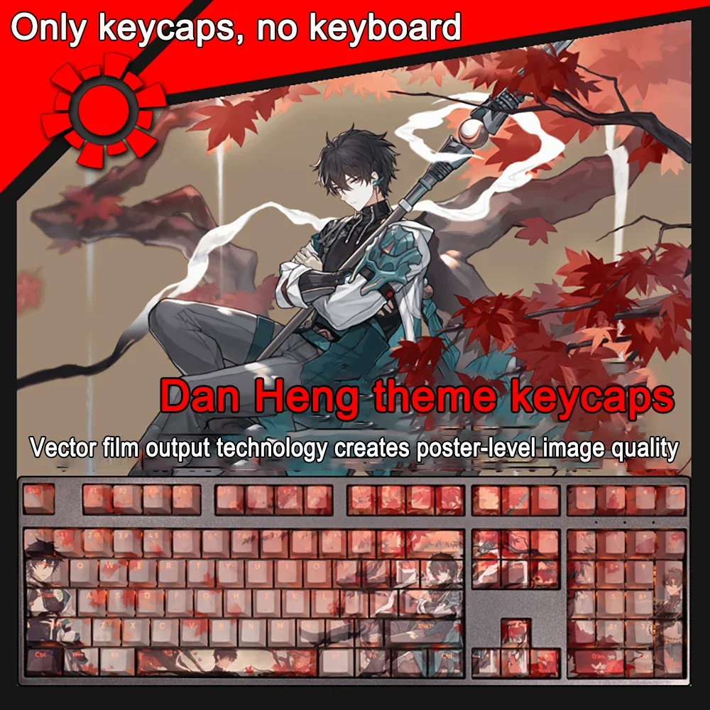 108 Tasten für Honkai Impact Keycap Bronya Zaychik PBT Subbed Cherry Hintergrundbeleuchtete Tastenkappen Anime-Tastenkappen für ANSI 61 87 104 108 Layout – Detail 12