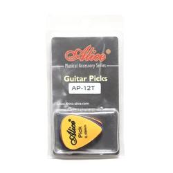 Alice AP-12T 12Pcs/Lot Delrin Guitar Picks for Acoustic Electric Guitar Plectrum 0.49mm/0.58mm/0.71mm/0.89mm Mixed