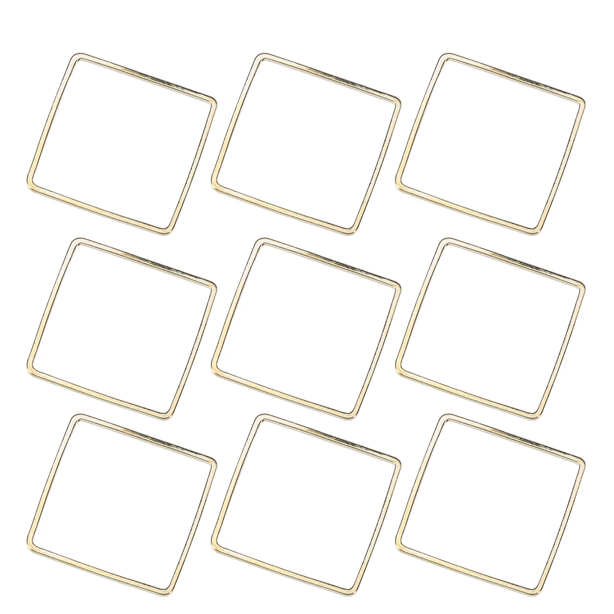 

20pcs Square Pendant DIY Jewelry Accessories Geometric Earrings Minimalist Copper Durable Necklace Anklet Cellphone Decorative