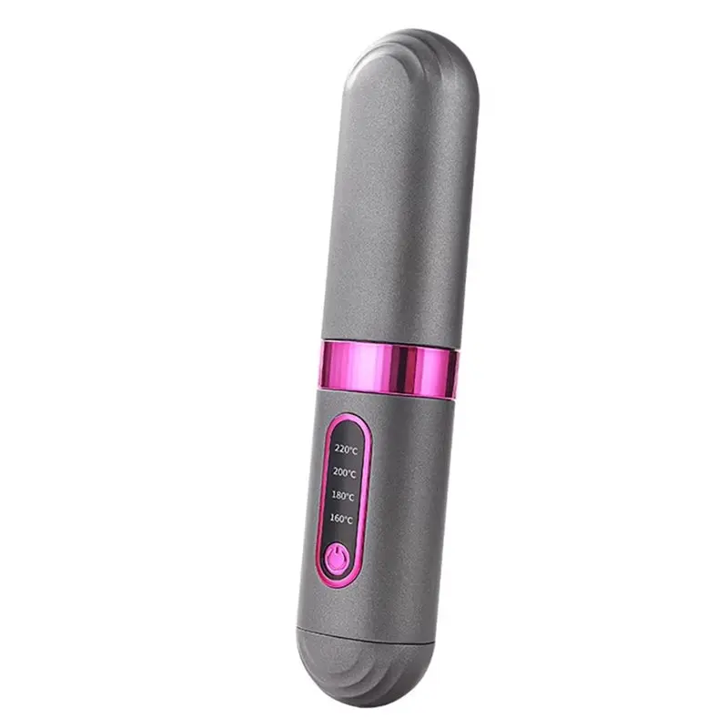 AA20- Hair Straightener Brush Ionic Curling Iron Fast Heating Adjustable Temp Portable Travel Beauty Styling Tool For Wom
