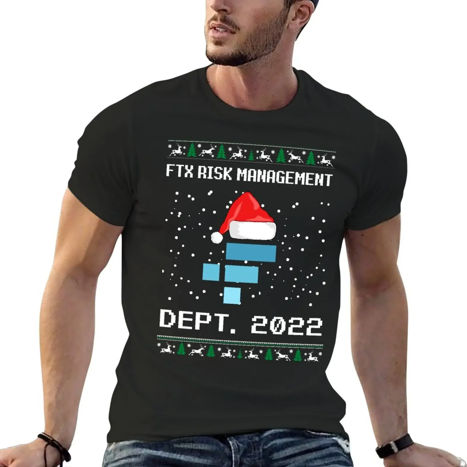 Ftx Risk Management Department 2022 christmas ugly sweater T-Shirt clothes summer top custom shirt vintage plain t shirts men