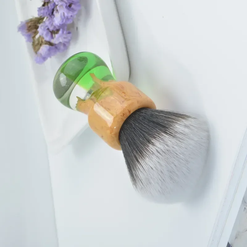 YAQI Goblin 24MM Synthetic Husky Knot Shaving Brush For Mens Daily Shaving 61mm Resin Handle Lightweight Durability Travel Brush
