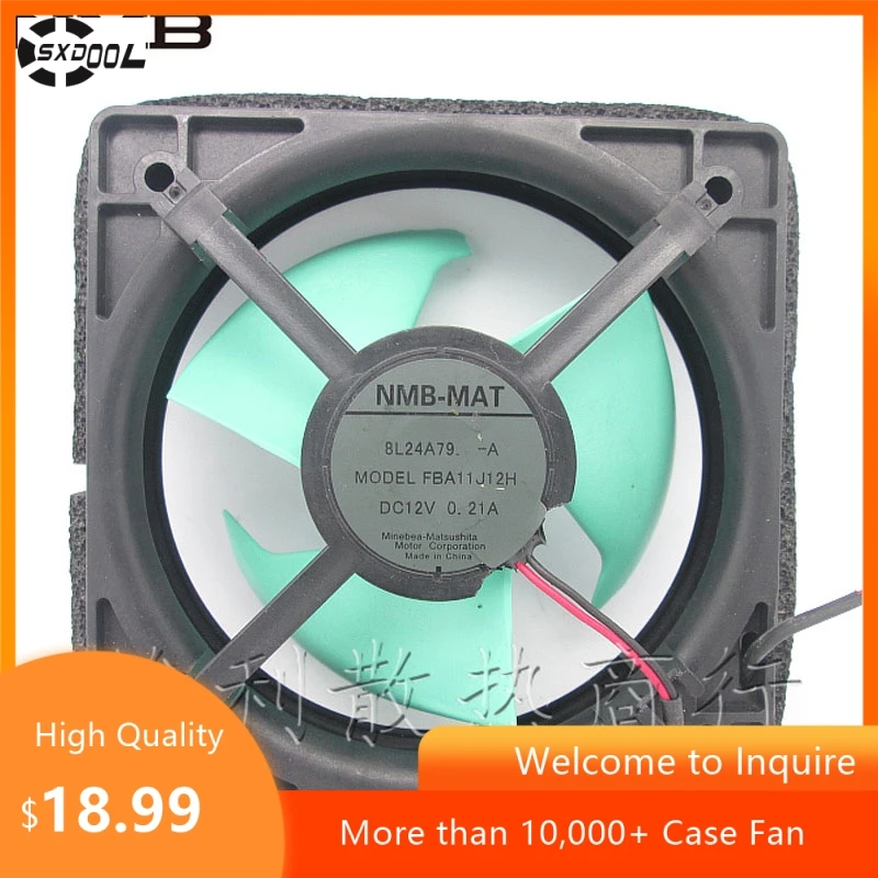 For NMB FBA11J12H-A BL24A79-A 2-Wire 12V 0.21A Waterproof Refrigerator Cooling Fan