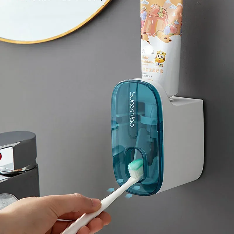 Automatic Toothpaste Dispenser Bathroom Accessories Wall Mount Lazy Toothpaste Squeezer Household Toothbrush Holder Gadgets New