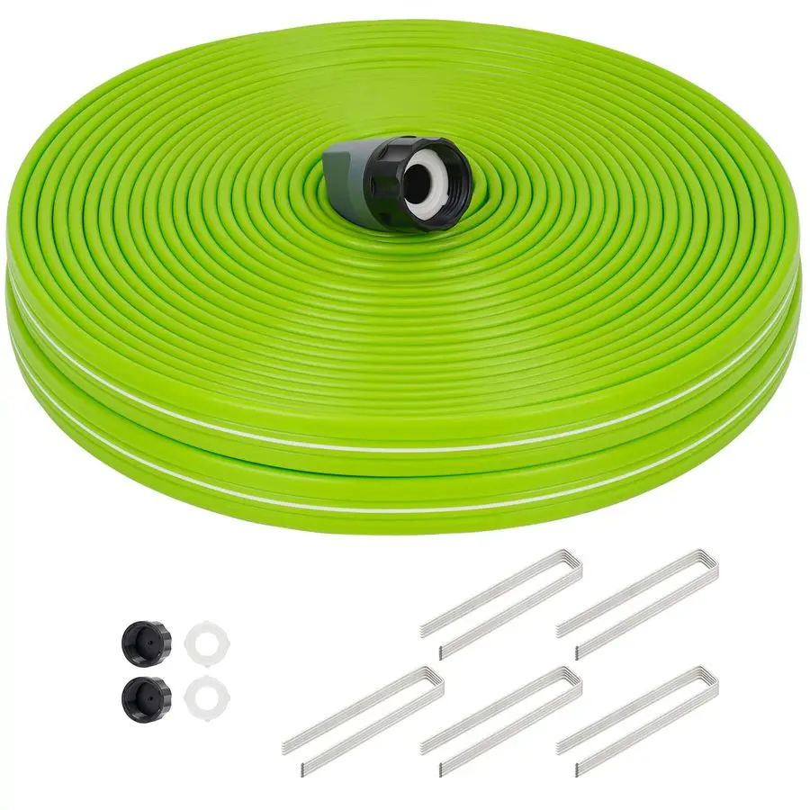 

Soaker Hose 75FT, Watering Soaker Hose with Holes, HighEfficiency Sprinklers System for Garden and Lawn with Staples