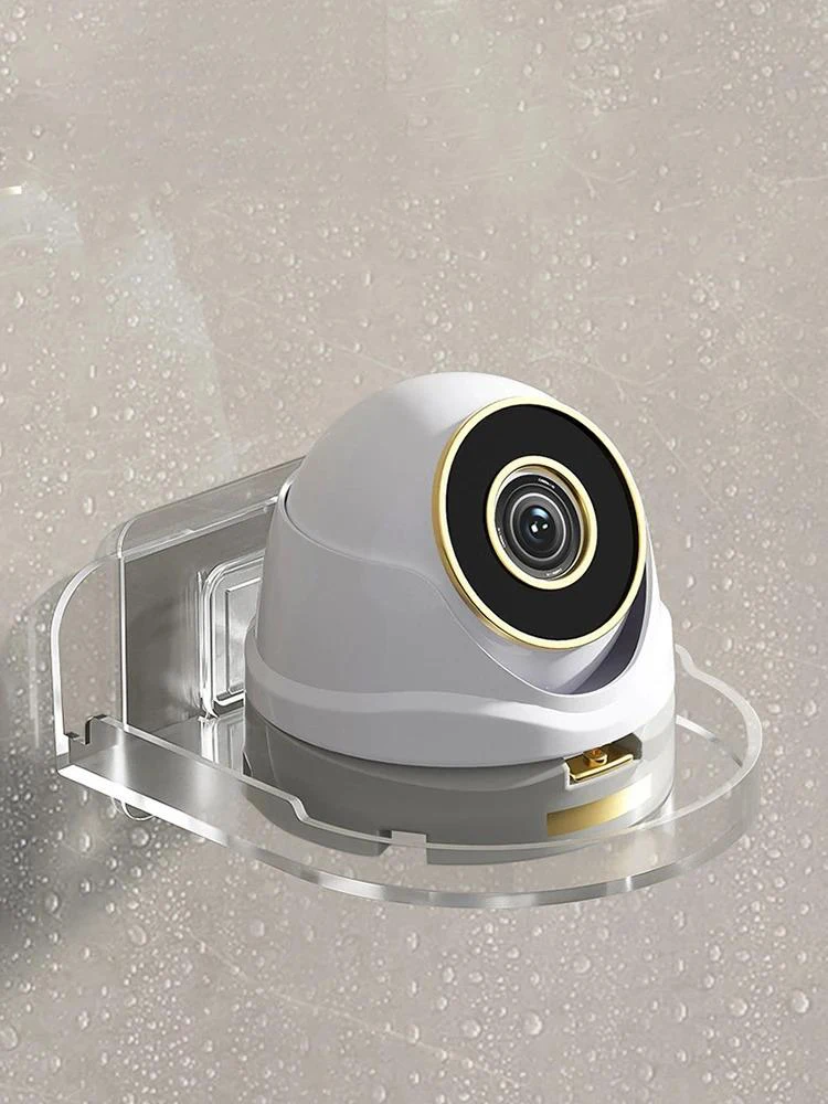 2PCS Wall Mounted Camera Shelf - No Drill Security Camera Bracket for Indoor, Corridor & Elevator