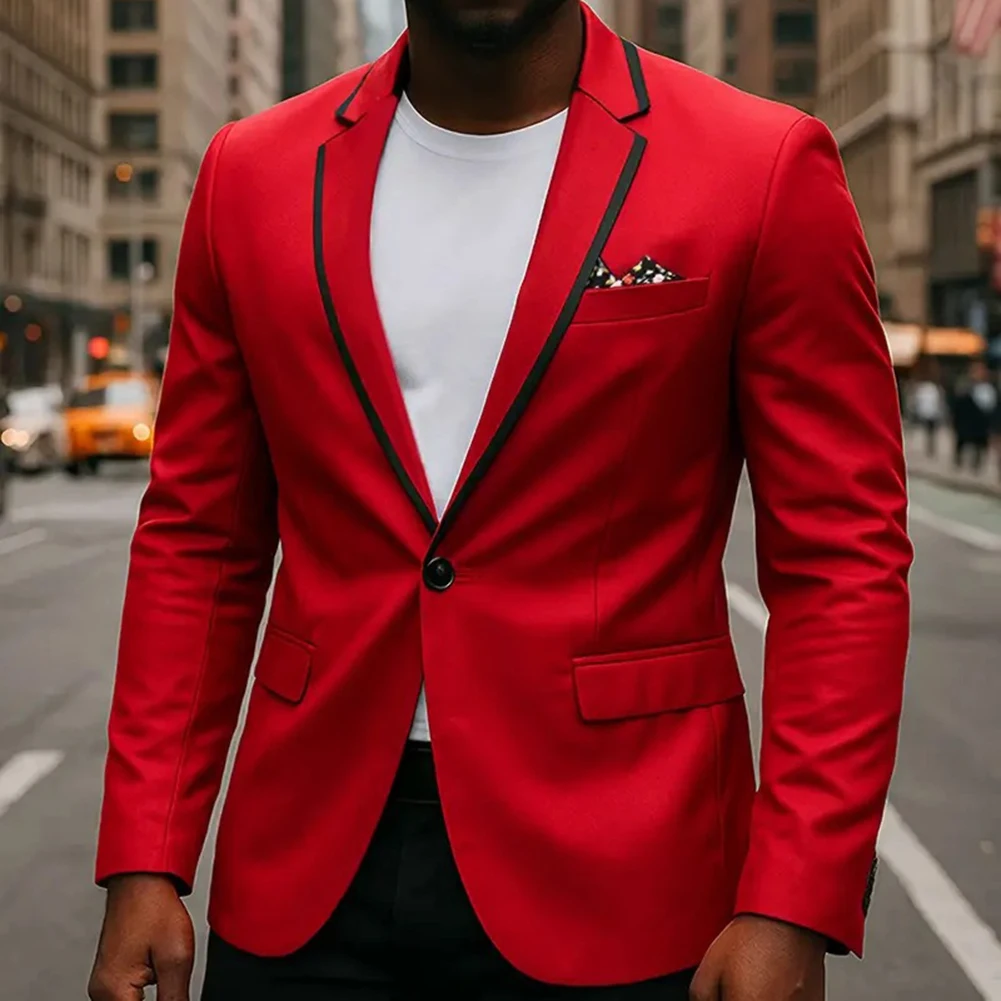 

Casual Suit Jacket Business Jacket 95 Polyester Elegant Blazer Korean Style Long Sleeve Design Single Button Blazer