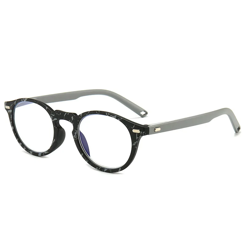 Vintage Round Reading Glasses for Women Purple Marble Frame Fashion All Match Daily Reading Eyeglasses